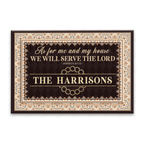 Printfamily L27 Monogram Collection As For My House Personalized Doormat