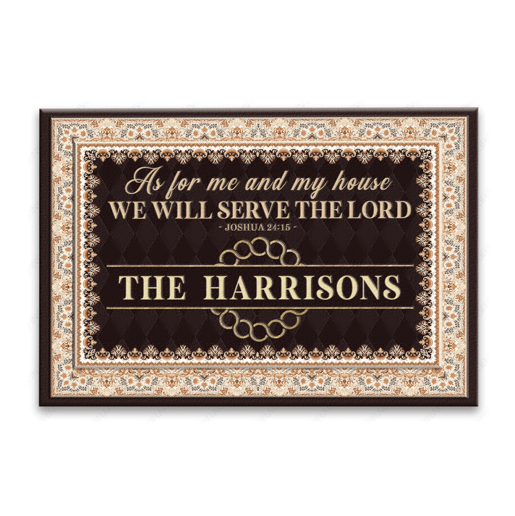 Luvingrace L27 Monogram Collection As For My House Personalized Doormat