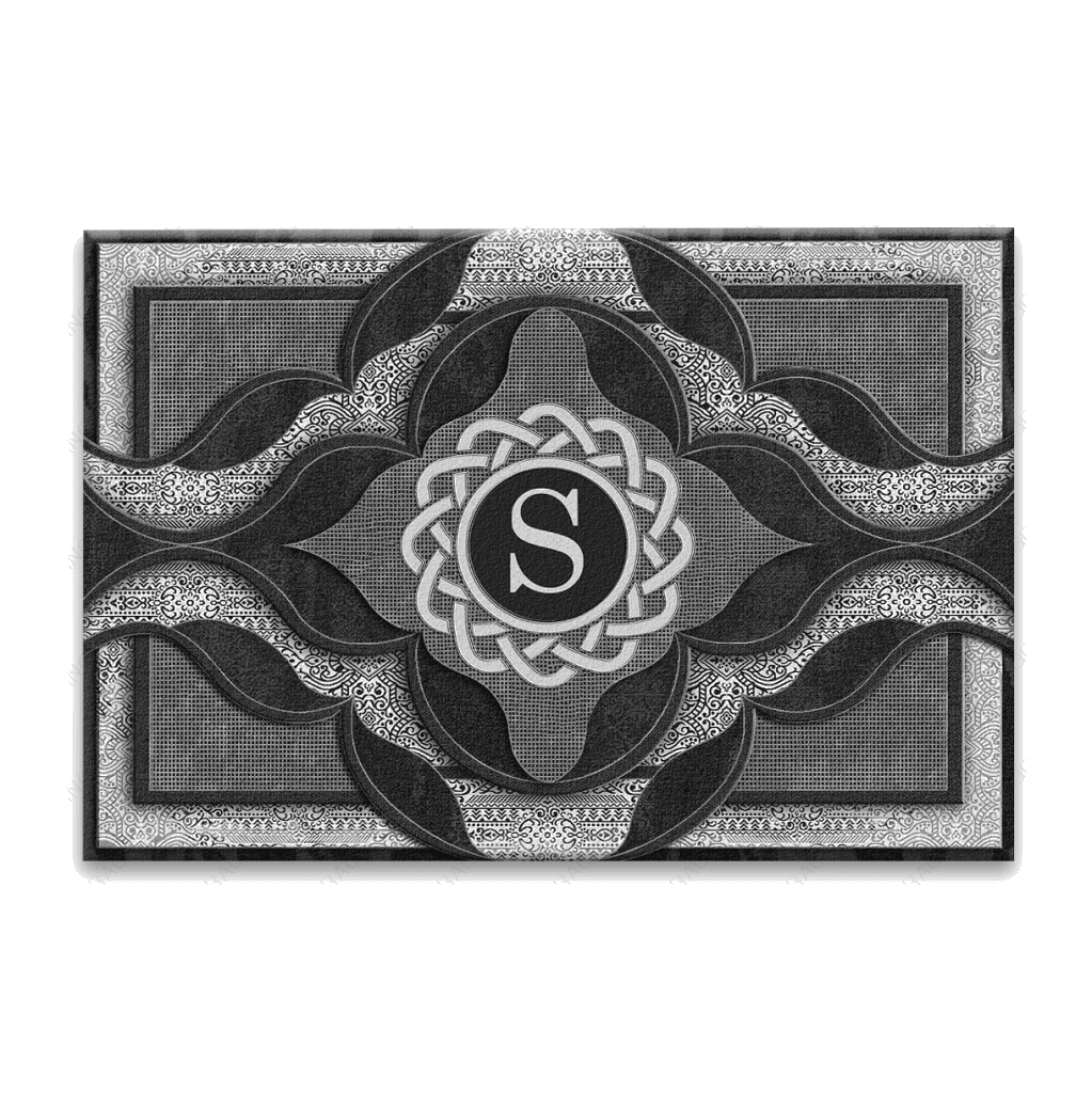 Luvingrace L30 Monogram The First Letter of Family Name Personalized Doormat