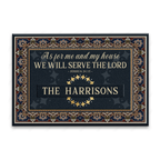 Printfamily L31 Monogram Collection As For My House Personalized Doormat