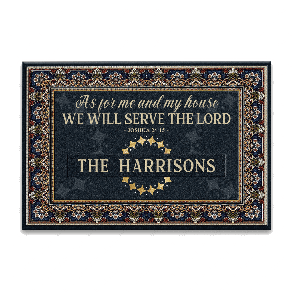 Luvingrace L31 Monogram Collection As For My House Personalized Doormat