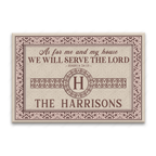 Printfamily L33 Monogram Collection As For My House Personalized Doormat
