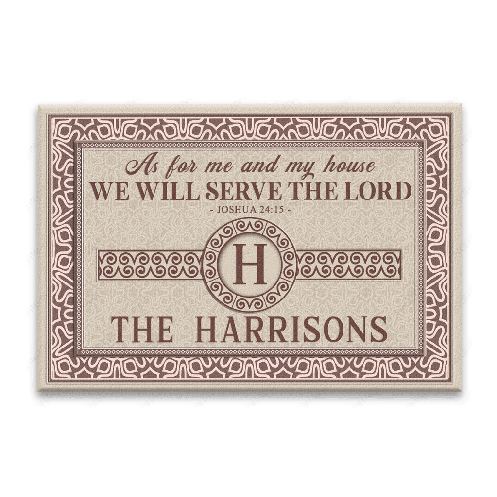 Luvingrace L33 Monogram Collection As For My House Personalized Doormat