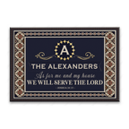 Printfamily L34 Monogram Collection As For My House Personalized Doormat