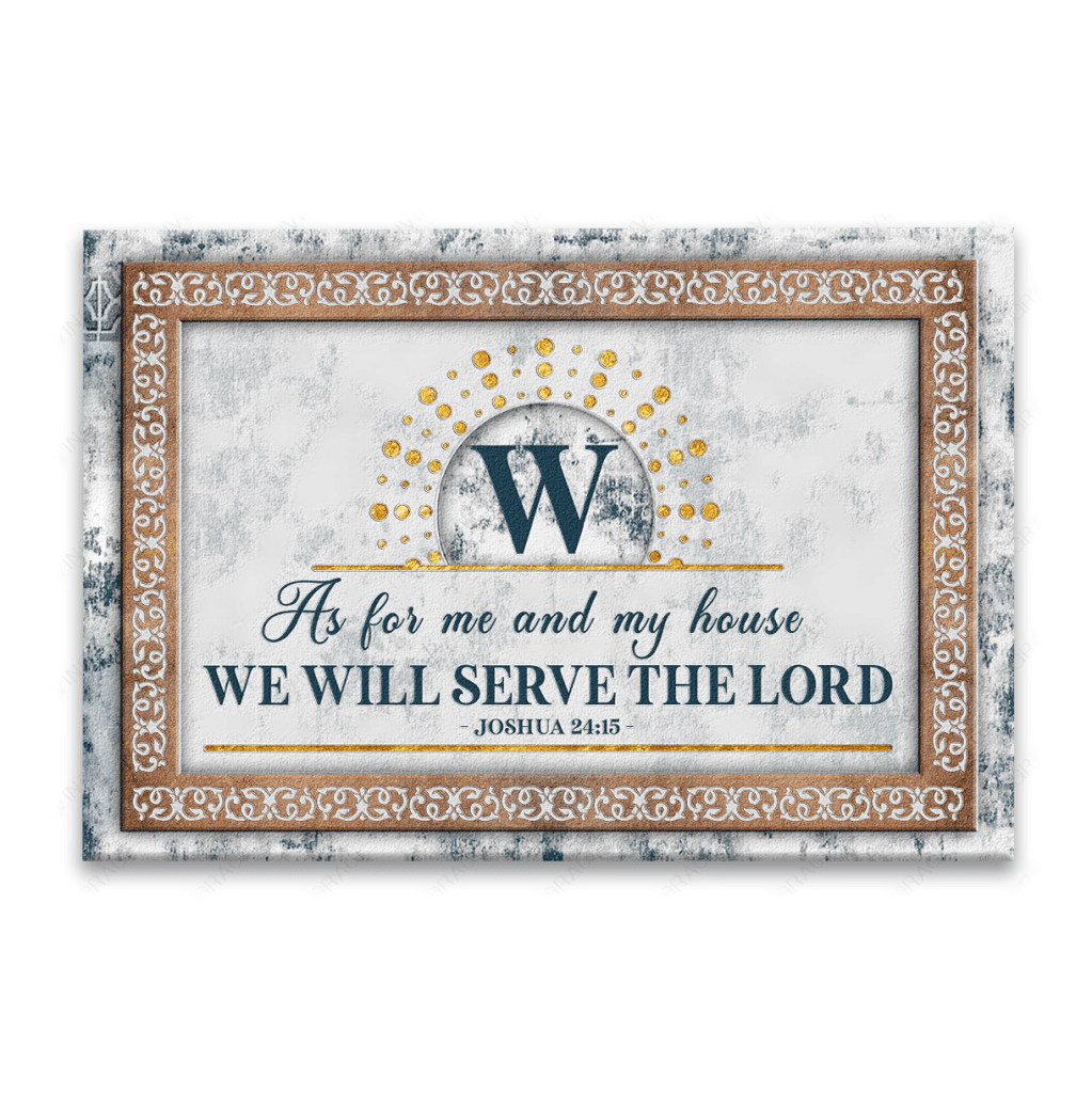 Luvingrace L36 Monogram Collection As For My House Personalized Doormat