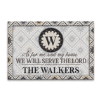 Printfamily L37 Monogram Collection As For My House Personalized Doormat