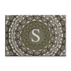 Luvingrace L38 Monogram The First Letter of Family Name Personalized Doormat