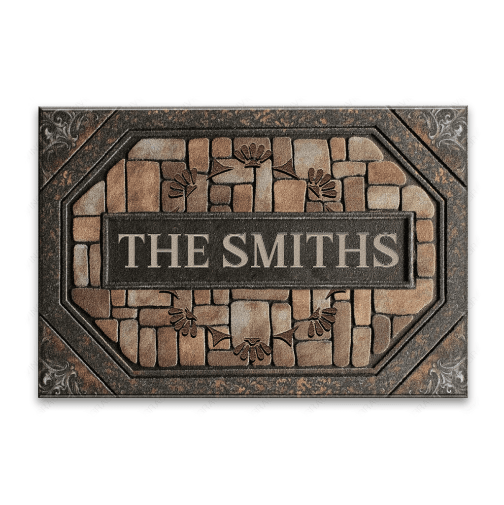 Luvingrace L39 Monogram Collection Family Name Personalized Doormat