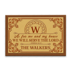 Printfamily L40 Monogram Collection As For My House Personalized Doormat