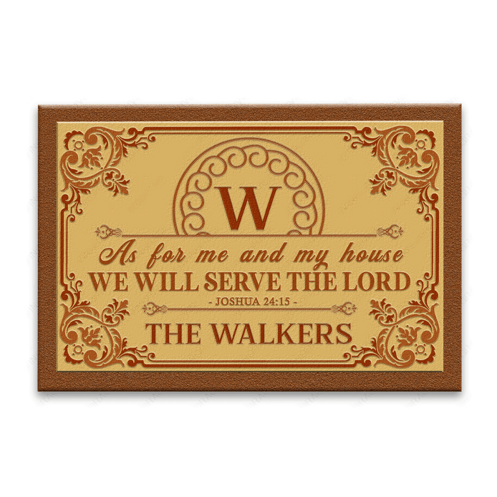 Luvingrace L40 Monogram Collection As For My House Personalized Doormat