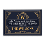 Printfamily L42 Monogram Collection As For My House Personalized Doormat