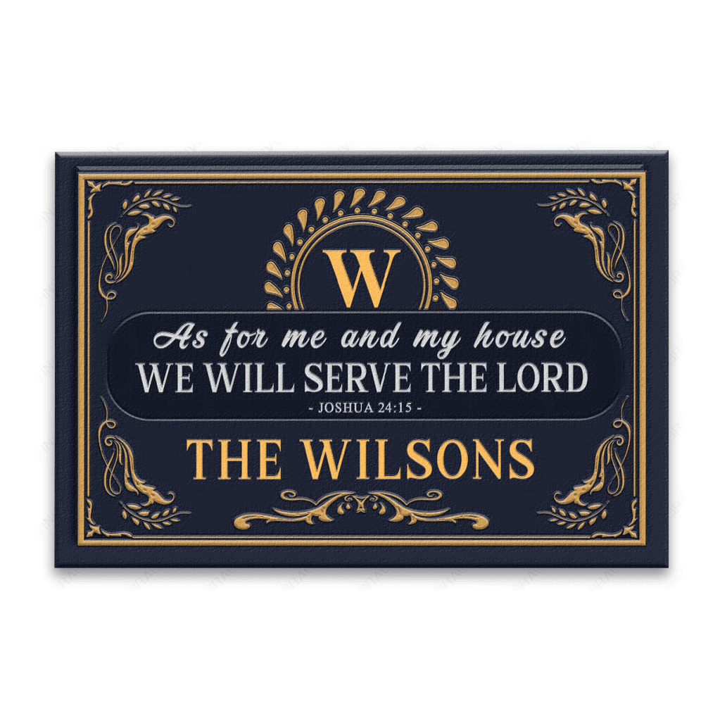 Luvingrace L42 Monogram Collection As For My House Personalized Doormat