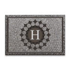 Luvingrace L43 Monogram The First Letter of Family Name Personalized Doormat