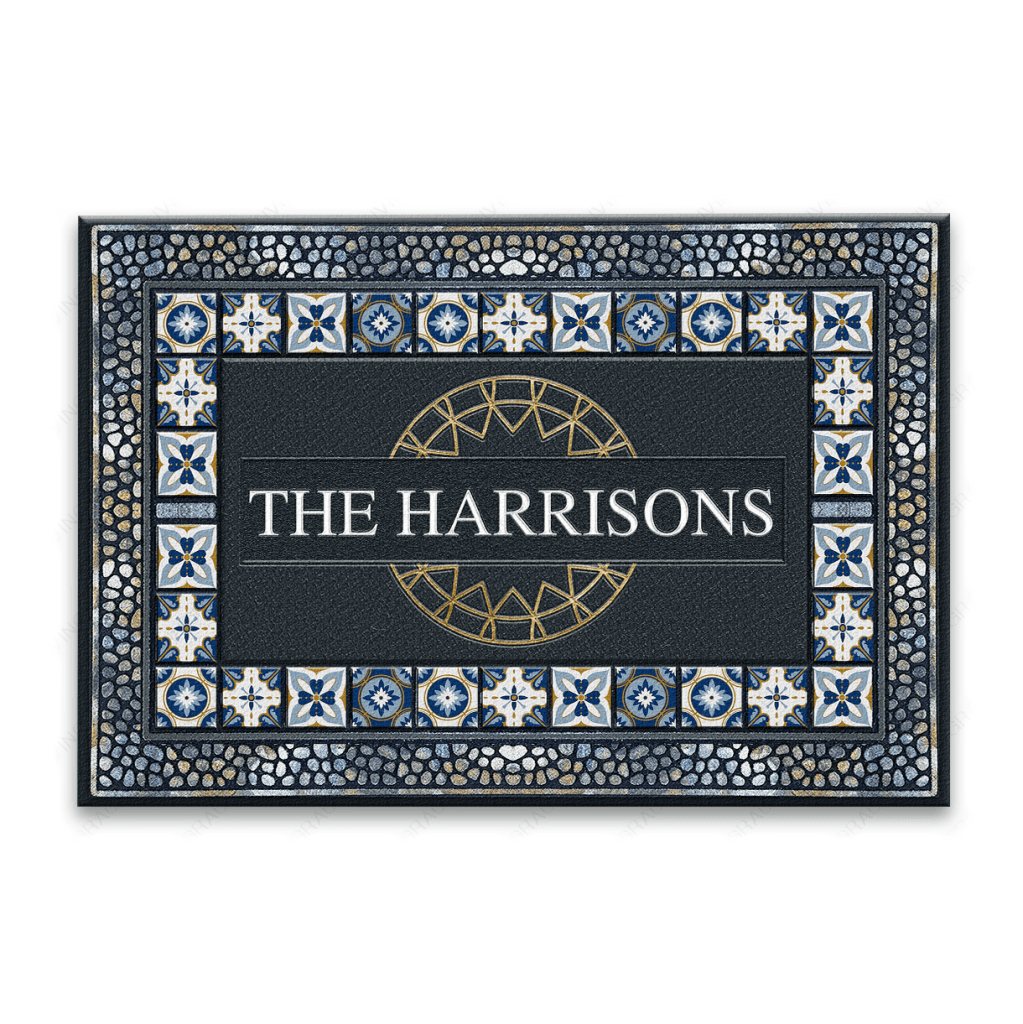 Luvingrace L44 Monogram Collection Family Name Personalized Doormat