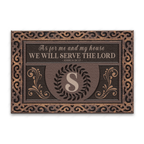 Printfamily L45 Monogram Collection As For My House Personalized Doormat