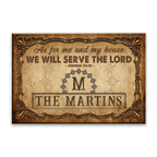 Printfamily L46 Monogram Collection As For My House Personalized Doormat