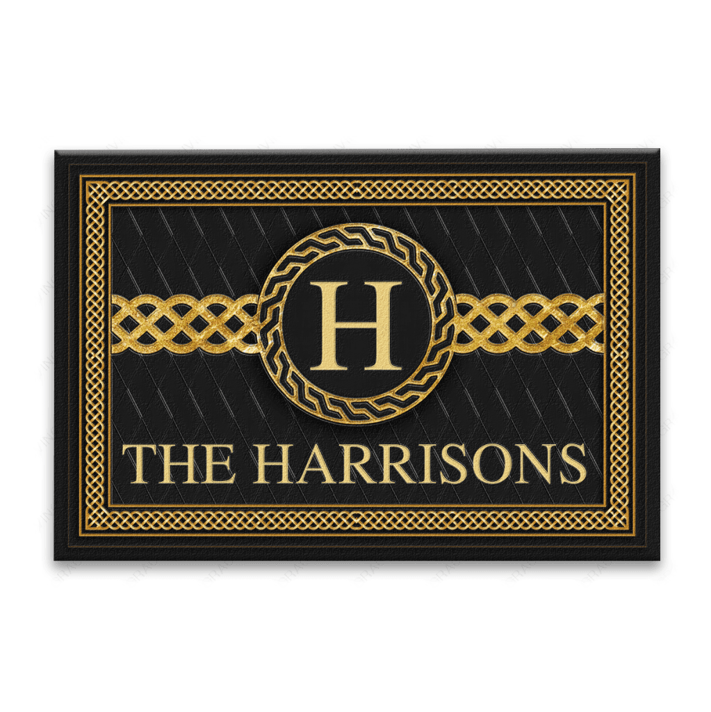 Luvingrace L47 Monogram Collection Family Name Personalized Doormat