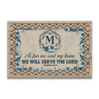 Printfamily L48 Royal Monogram Collection As For My House Personalized Doormat