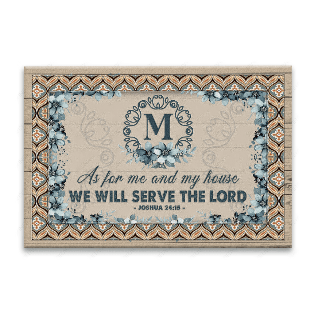 Luvingrace L48 Royal Monogram Collection As For My House Personalized Doormat