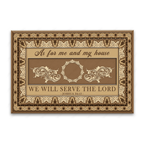 Printfamily L49 Royal Monogram Collection As For My House Personalized Doormat