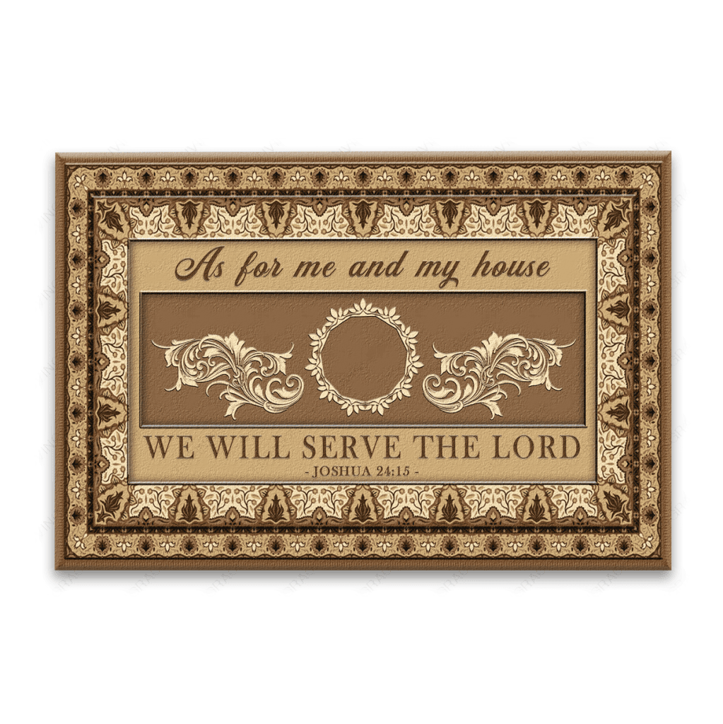 Luvingrace L49 Royal Monogram Collection As For My House Personalized Doormat