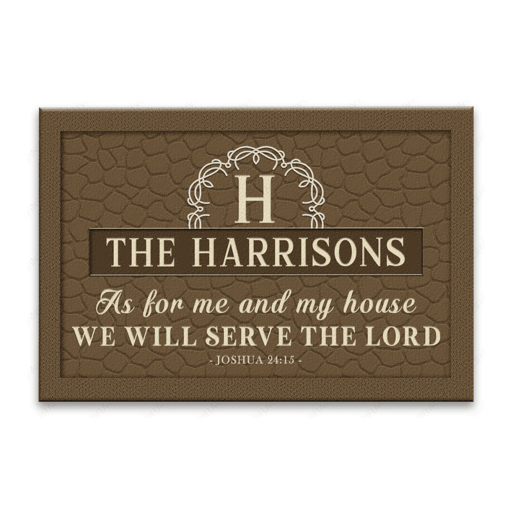 Luvingrace L50 Royal Monogram Collection As For My House Personalized Doormat