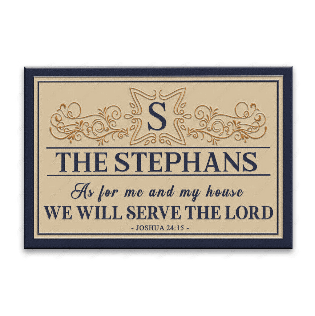 Luvingrace L51 Royal Monogram Collection As For My House Personalized Doormat
