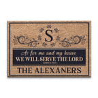 Printfamily L52 Royal Monogram Collection As For My House Personalized Doormat