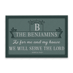Luvingrace L55 Royal Monogram Collection As For My House Personalized Doormat