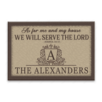 Printfamily L56 Royal Monogram Collection As For My House Personalized Doormat