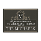 Printfamily L58 Royal Monogram Collection As For My House Personalized Doormat