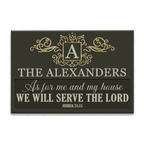 Printfamily L60 Royal Monogram Collection As For My House Personalized Doormat