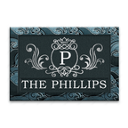 Luvingrace L62 Royal Monogram Collection Family Name Personalized Doormat