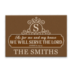 Printfamily L63 Royal Monogram Collection As For My House Personalized Doormat