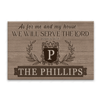 Printfamily L65 Royal Monogram Collection As For My House Personalized Doormat