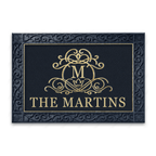 Luvingrace L66 Royal Monogram Collection Family Name Personalized Doormat