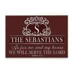 Printfamily L68 Royal Monogram Collection As For My House Personalized Doormat