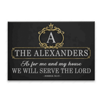 Printfamily L69 Royal Monogram Collection As For My House Personalized Doormat