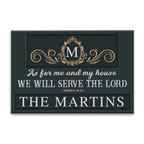 Printfamily L70 Luxury Monogram Collection As For My House Personalized Doormat