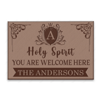 Luvingrace L72 Luxury Monogram Collection Holy Spirit Personalized Doormat