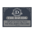 Printfamily L73 Luxury Monogram Collection As For My House Personalized Doormat