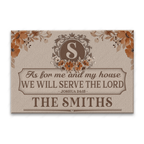 Printfamily L74 Luxury Monogram Collection As For My House Personalized Doormat
