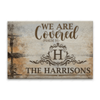 Printfamily L75 Luxury Monogram Collection We Are Covered Personalized Doormat