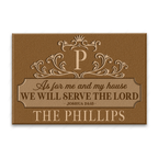 Printfamily L76 Luxury Monogram Collection As For My House Personalized Doormat