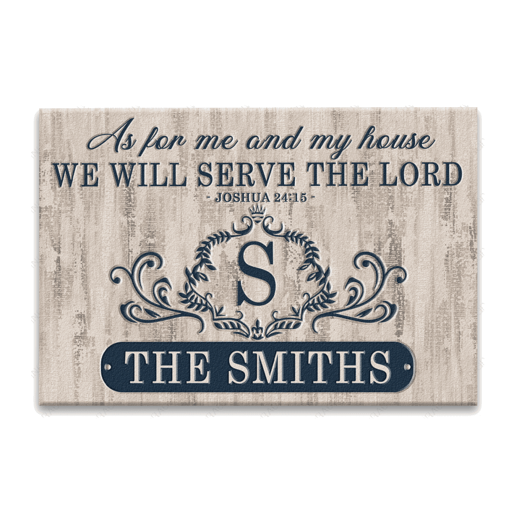 Luvingrace L77 Luxury Monogram Collection As For My House Personalized Doormat