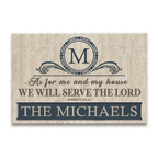 Printfamily L80 Floral Monogram Collection As For My House Personalized Doormat