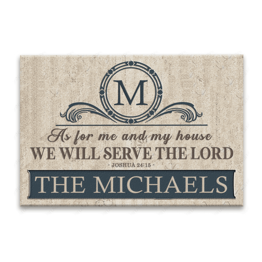 Luvingrace L80 Floral Monogram Collection As For My House Personalized Doormat