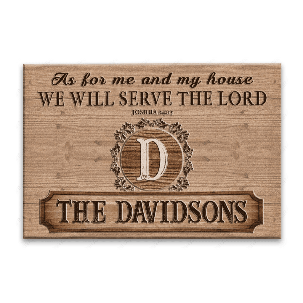 Luvingrace L85 Vintage Monogram Collection As For My House Personalized Doormat