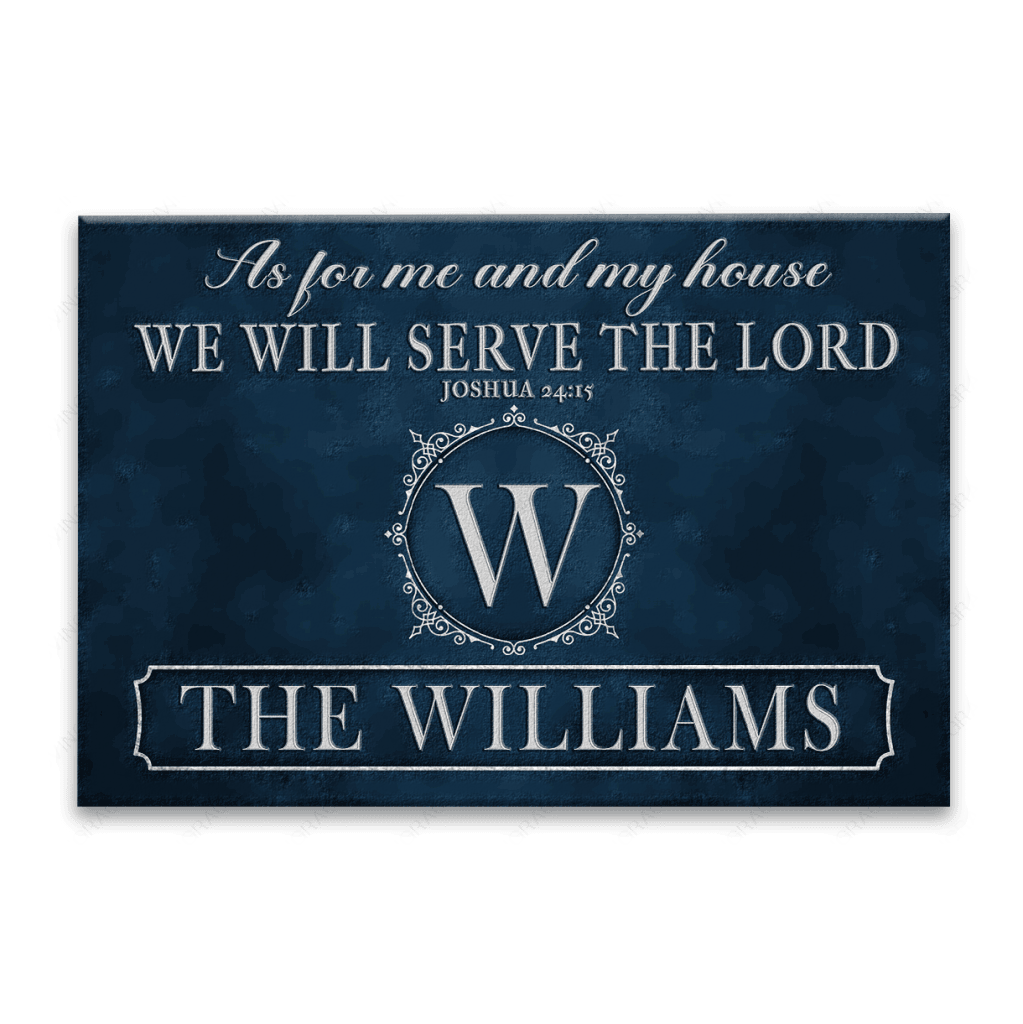 Luvingrace L86 Vintage Monogram Collection As For My House Personalized Doormat