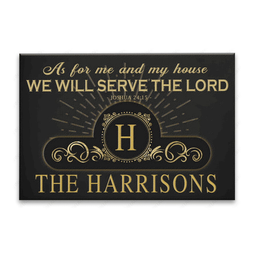 Luvingrace L87 Vintage Monogram Collection As For My House Personalized Doormat